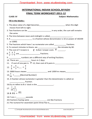 case study questions class 4 maths