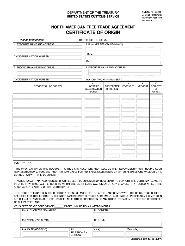 Department Form 434 Get